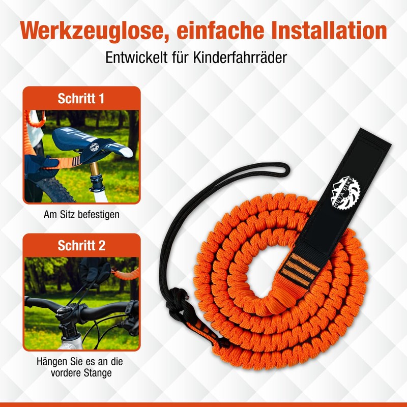 META BIKE Bicycle Tow rope for Children, 2.5M Towing System