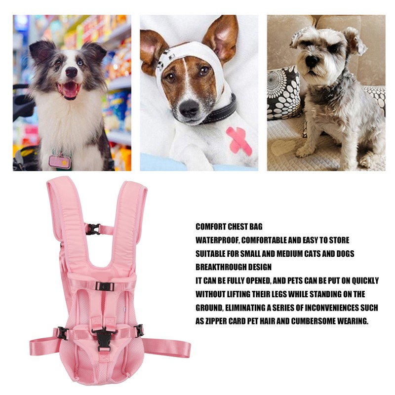 Chest Pet Bag Adjustable Breathable Pet Front Backpack Travel Bag