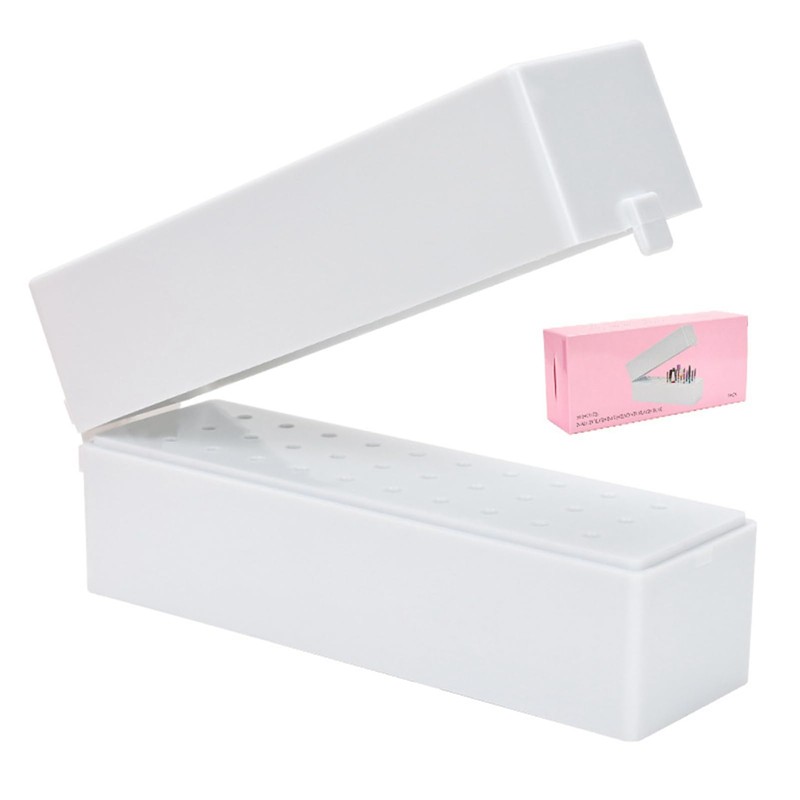 30 Hole Nail Drill Bits Holder,Nail Drill Bits Cleaning Brush