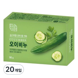 Natural Beauty Soap Cucumber Scent, 90g, 20 Pieces / 자연미인 비누 오이향, 90g, 20개입