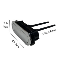 Chrome Oval Dual Flush Button (4.5-inch X 1.5-inch) (5-inch rods)
