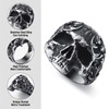 WESTMIAJW Skull Rings for Men Stainless Steel Gothic Punk Skeleton