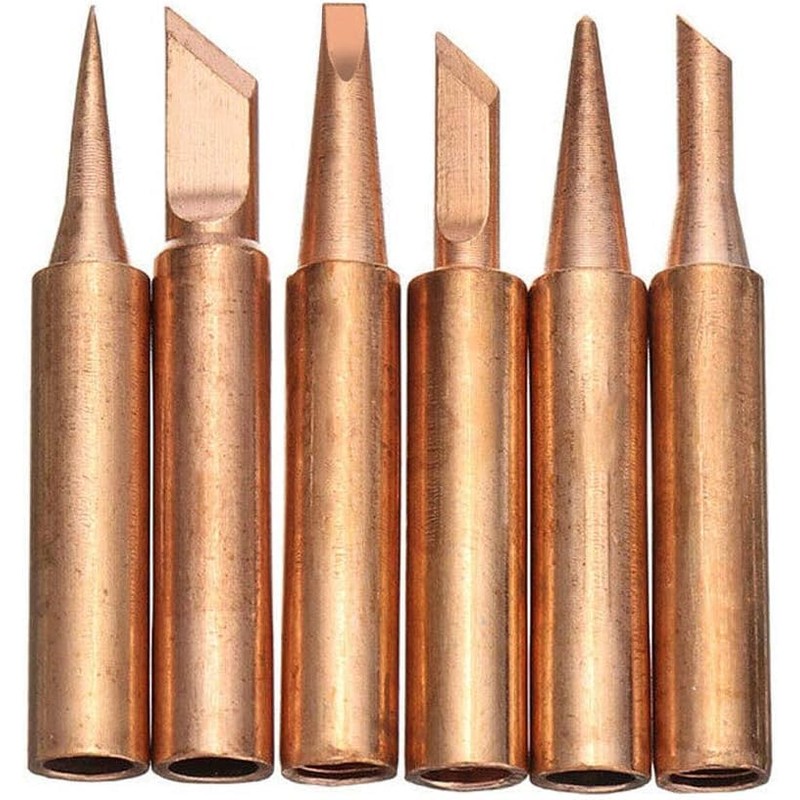 Bestgle 12 Pcs 900M-T Series Pure Copper Soldering Iron Tips