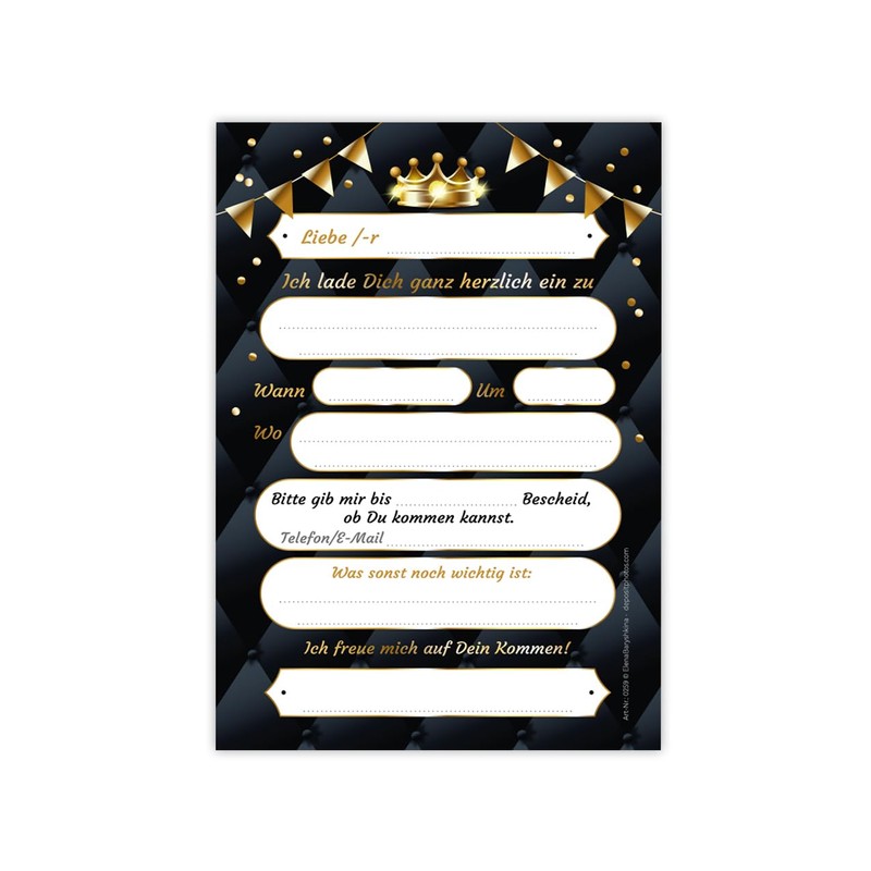 Minkocards 12 Invitation Cards for Birthdays, Weddings, Anniversaries, Children's Birthday