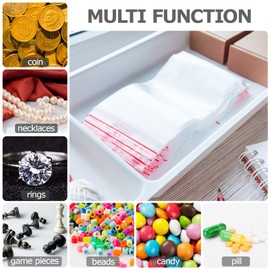 Carehabi Pack of 100 Resealable Clear Plastic Bags - Zipper Bags | Cookie Bags | Jewellery Packaging | Food Bags | Small Ziplock Bags (10 x 15 cm)