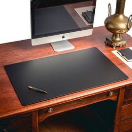Dacasso Classic Leatherette Mat Desk pad, 34 x 20, Black