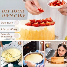 Molde Pastelero Redondo Para Repostería De Aluminio 12piezas