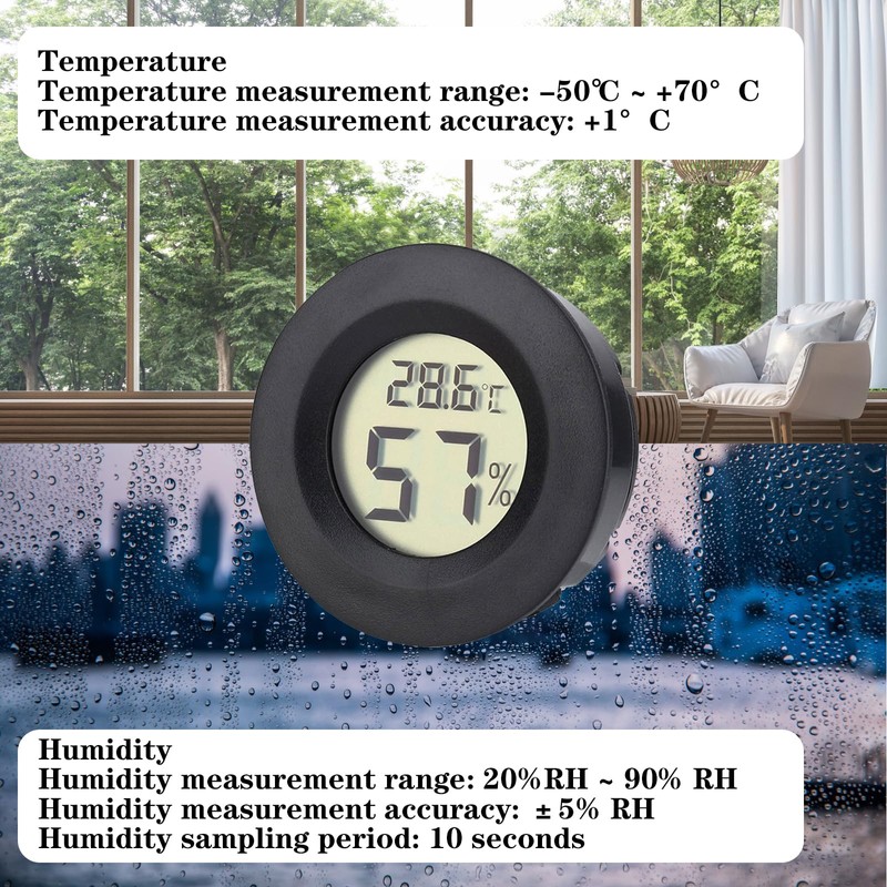 2PCS Reptile Thermometer,Reptile Thermometer and Humidity Gauge,Bearded Dragon Accessories,Reptile Accessories,Suitable