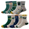 Cczmfeas Kids Boys Cartoon Dinosaurs Pattern Sport Socks 10 Pairs