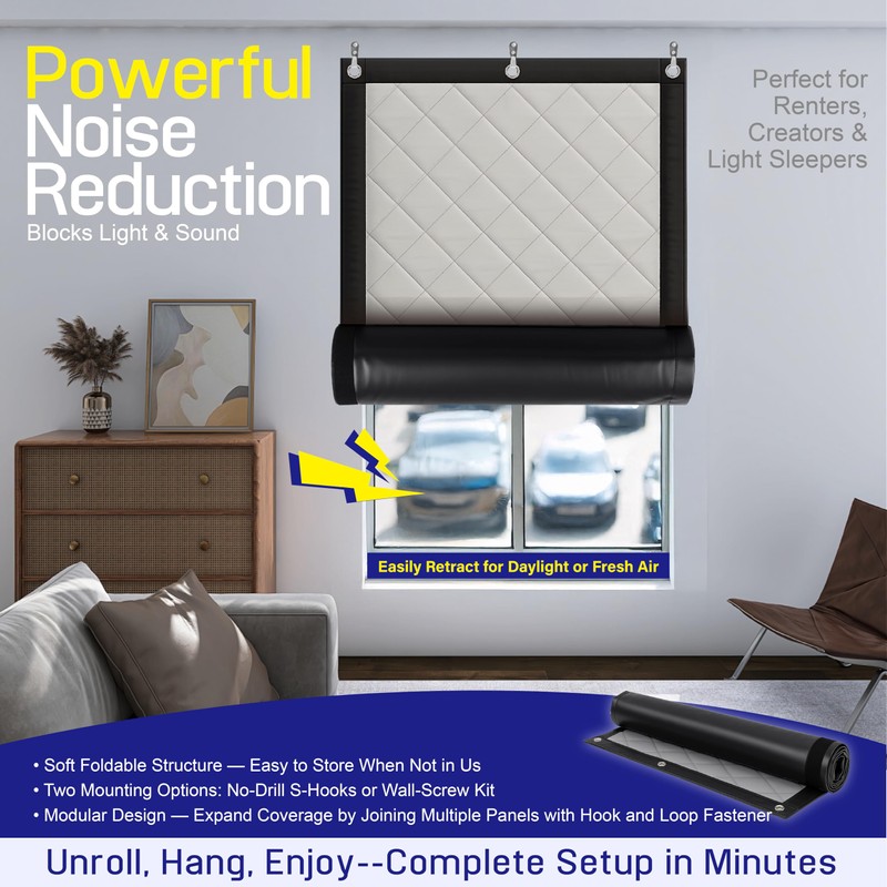 JaneTech Soundproof Blanket 70" x 40" – Heavy-Duty Sound Dampening