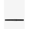 Armani Exchange Men's Essenial Double Face Metal Logo Plaque Belt,