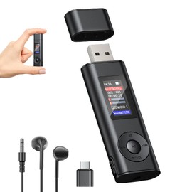 Digital Voice Recorder 64GB USB Voice Activated Audio Recorder Small and Portable Voice Recorders with Playback Digital Voice Recorder for Meetings/Interviews/Classroom