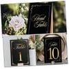 Sosoport 1set Elegant Double Sided Table Number Cards for Weddings