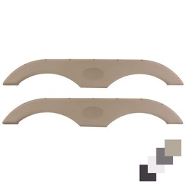 Pair of RecPro Tandem Trailer Fender Skirt in Tan for RVs, Campers and Trailers | Made in USA