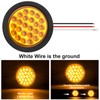 8pcs 4 Inch Round Amber Strobe Lights 24 LED Trailer