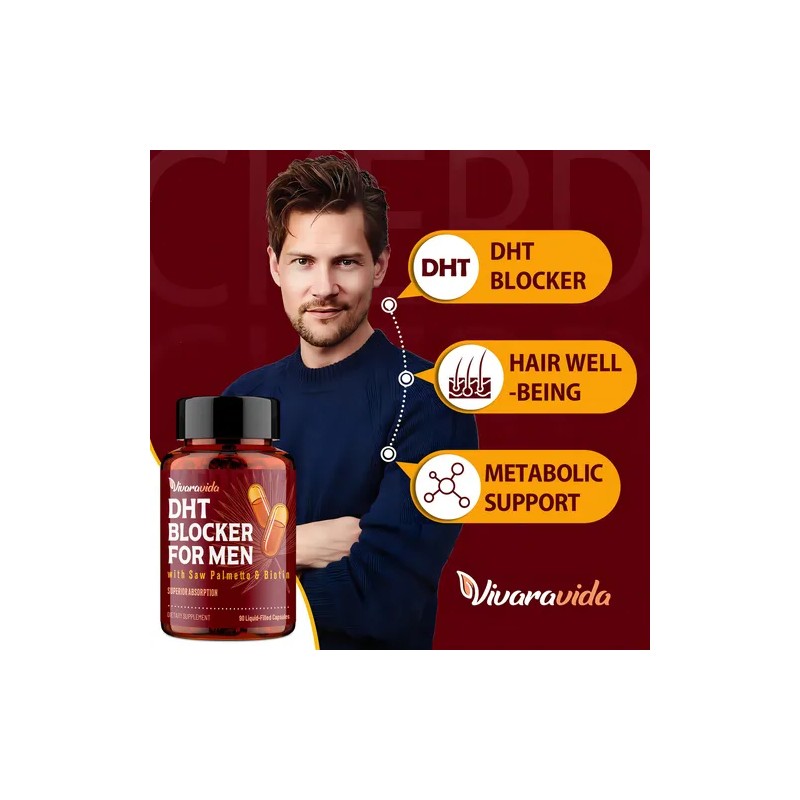 Vivaravida Bloqueador Dht Para Cabello 90 Cápsulas