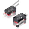 JANDECCN 10Pcs Lead Limit Switch Hinge Roller Lever Arm, SPDT