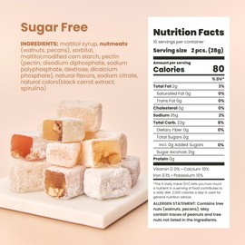 Liberty Orchards, Sugar Free Aplets & Cotlets - Vegan Gourmet Snack, Sugar Free Turkish Delight Candy Gift Box 8 Oz.