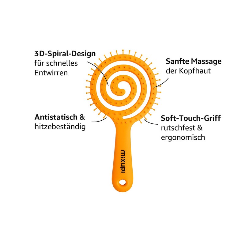 Mixup! 3D Soft Touch Hair Brush - Detangling Brush &