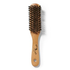 Brush Strokes Soft Boar Bristle Wooden Styling Brush, Short to Medium Hair Lengths, Stimulates Scalp, SuperSmooth Soft Bristles