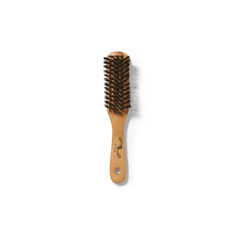 Brush Strokes Soft Boar Bristle Wooden Styling Brush, Short to