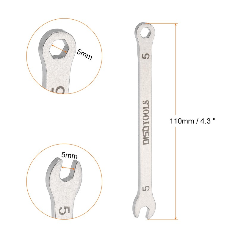 HARFINGTON Thin Combination Wrench Metric 5mm 6-Point Ended Box 15