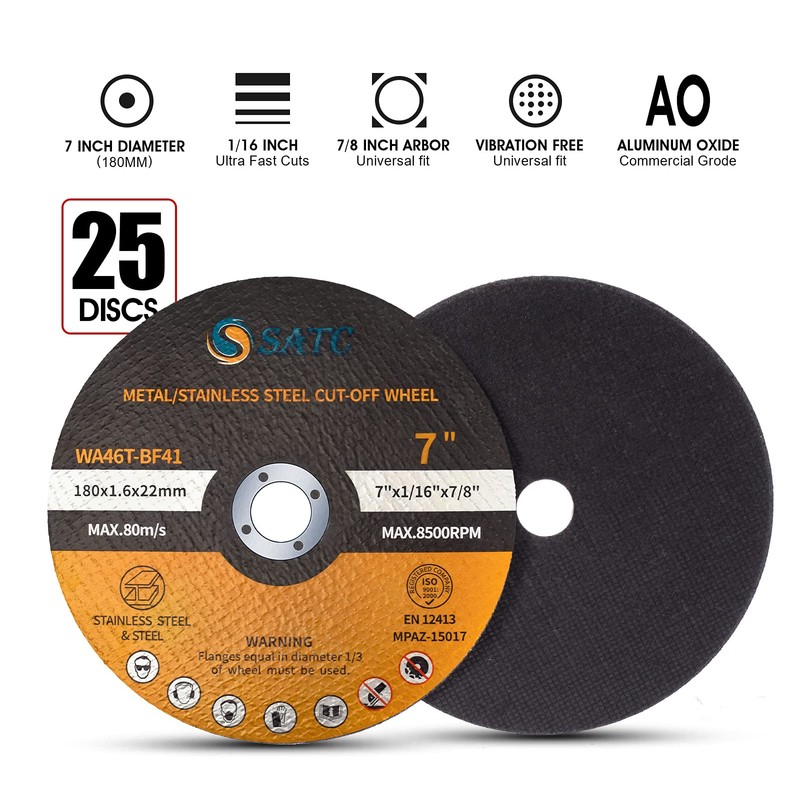 S SATC 7" Cutting Wheel 25 PCS Metal Cutting Blade