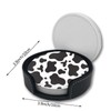 Cow Print Pattern Leather Drinks Coasters with Holder Set of