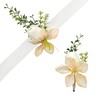 PITAKELLO Tulip Artificial Wrist Corsage and Boutonniere Set, Set of