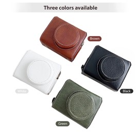 Namolit Digital Camera Protective Case PU Leather Camera Storage Bag with Removable Shoulder Strap Compatible with Sony ZV1-F/ ZV1M2 Black