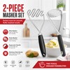 2 Pack Potato Mashers, Stainless Steel Food Masher Food Grade