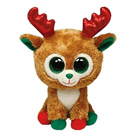 TY Beanie Boo Plush - Alpine Red Horns 15cm (Rare Retired)
