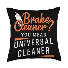 Funny Brake Cleaner Design For Automotive Mechanic Throw Pillow