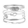 FUNOJOY Bangle Bracelets Set for Women, Multi Layer Stackable Cuff