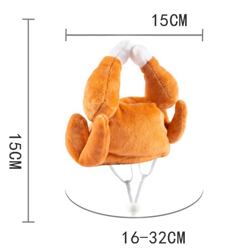 Pet Turkey Hat Fun Thanksgiving Holiday Hat for Dogs/Cats Cute,