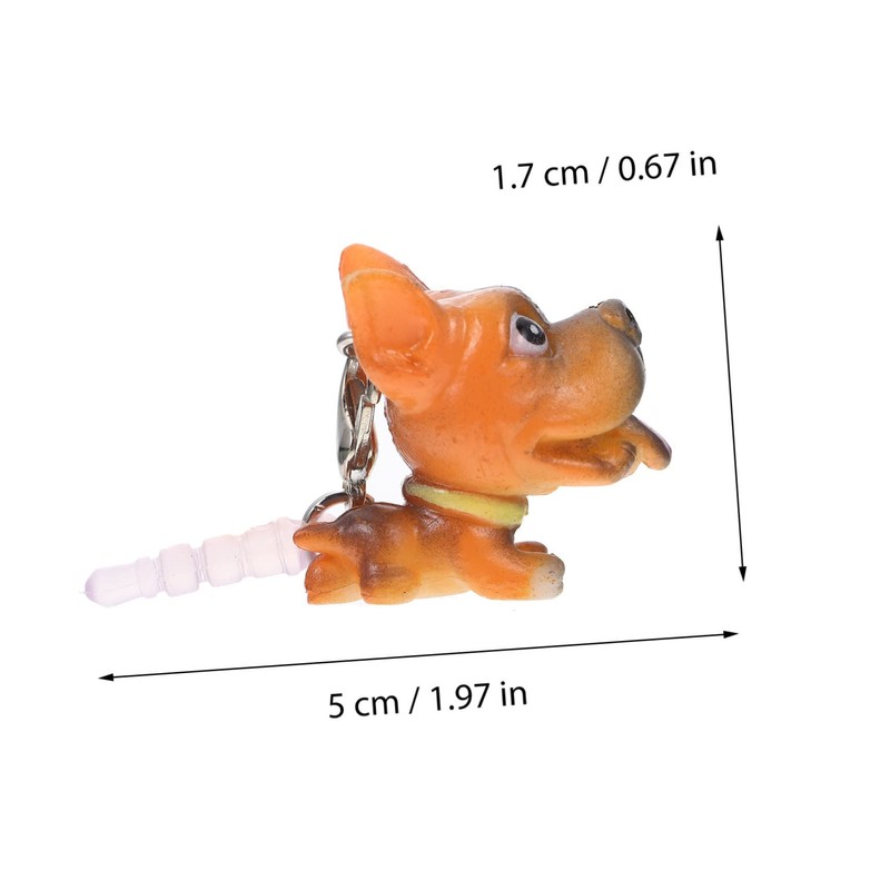 KONTONTY 12Pcs Dog Themed Earphone Jack Plug Covers Practical Headphone
