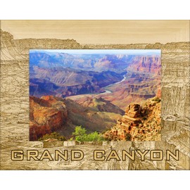 Saddle Mountain Souvenir Grand Canyon Laser Engraved Wood Picture Frame Landscape (5 x 7)