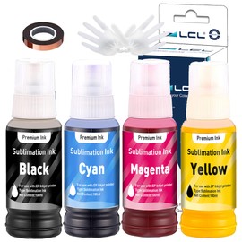 LCL 400ml Sublimation Ink Refill Compatible for Epson EcoTank ET-2700 ET-2750 ET-2751 ET-2756 ET-3700 ET-2850 ET-2851 ET-2856 ET-3700 ET-3750 ET-3855 0 (autautill/upgrade version/ICC-free)
