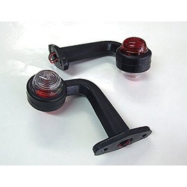 flexzon SIDE RUBBER ELBOW MARKER LIGHTS LAMP TRAILER LORRY TRUCK 12/24V E-MARKED A206a