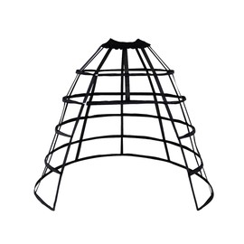 TNUEM Cage Hoop Skirt Petticoat Dress Pannier 5 Hoops Bustle Cage Crinoline (5 Hoops Opening-Black)