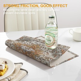 ZSYTZL Placemats Set of 4 Washable Durable Table Placemats for Dining Table Mat,Boho Pattern Kitchen Table Mats Heat-Resistant Decor Place Mats for Dining Tables Home Party Indoor-Brown