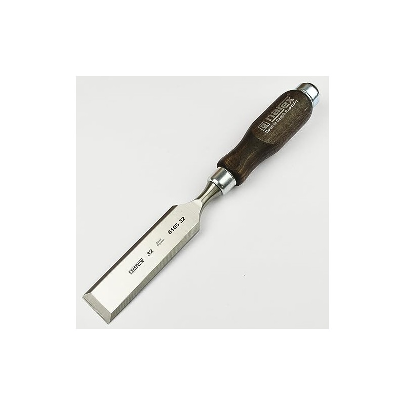 Narex Piercing Chisel - Flat with Dark Grip - 32