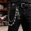 Men's Adjustable Belt Chain - Punk Biker Wallet Chain, Anti-Tangle