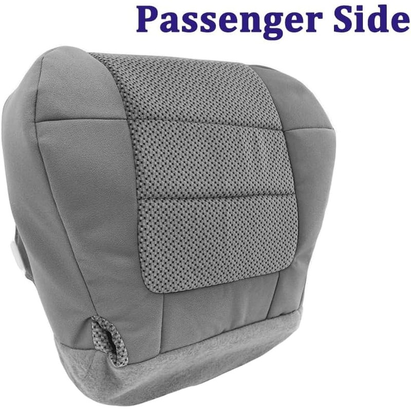 Zieichy Passenger Side Bottom Replacement Cloth Seat Cover Dark Graphite
