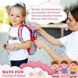 First Day of Kindergarten Bracelet - Back to School Bracelet Mommy and Me Bracelet First Day of School for Mom and Daughter