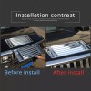 autopart2021 Silver Front Hood Deck Vent Panel Handle Cover Trim