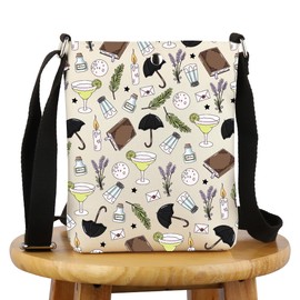 G2TUP Magic Movie Inspired Gift Salt Rosemary Lavender Crossbody Bag Basic Witch Travel Bag Witchy Woman Gift TV Fandom Merch (Salt Rosemary-x)