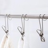 10-Pack Stainless Steel Hanging Clothespins & Multi-purpose Hook Clips 10P/ONE 2ea