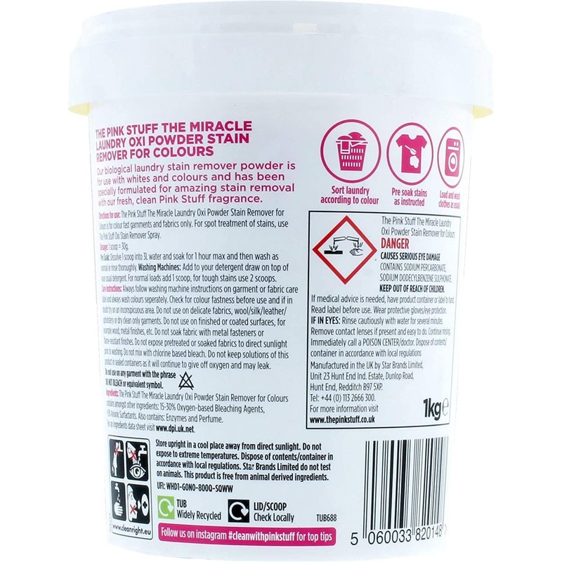 Stardrops The Pink Stuff Miracle Laundry Oxi Powder Stain Remover