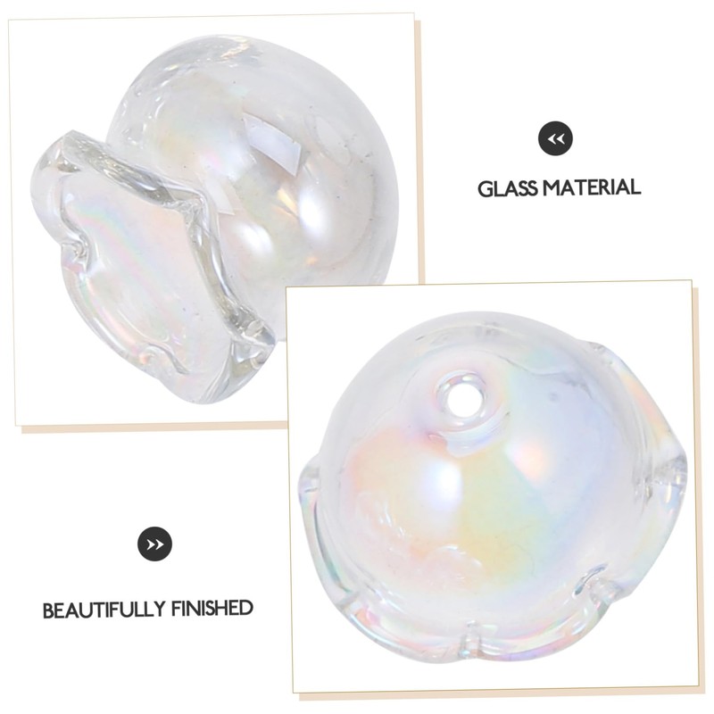 Operitacx Large Flower Bead Caps Hole Crystal Jellyfish Beads for